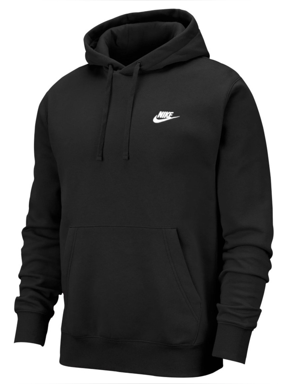 Nike Black Pullover Hoodie with White Swoosh